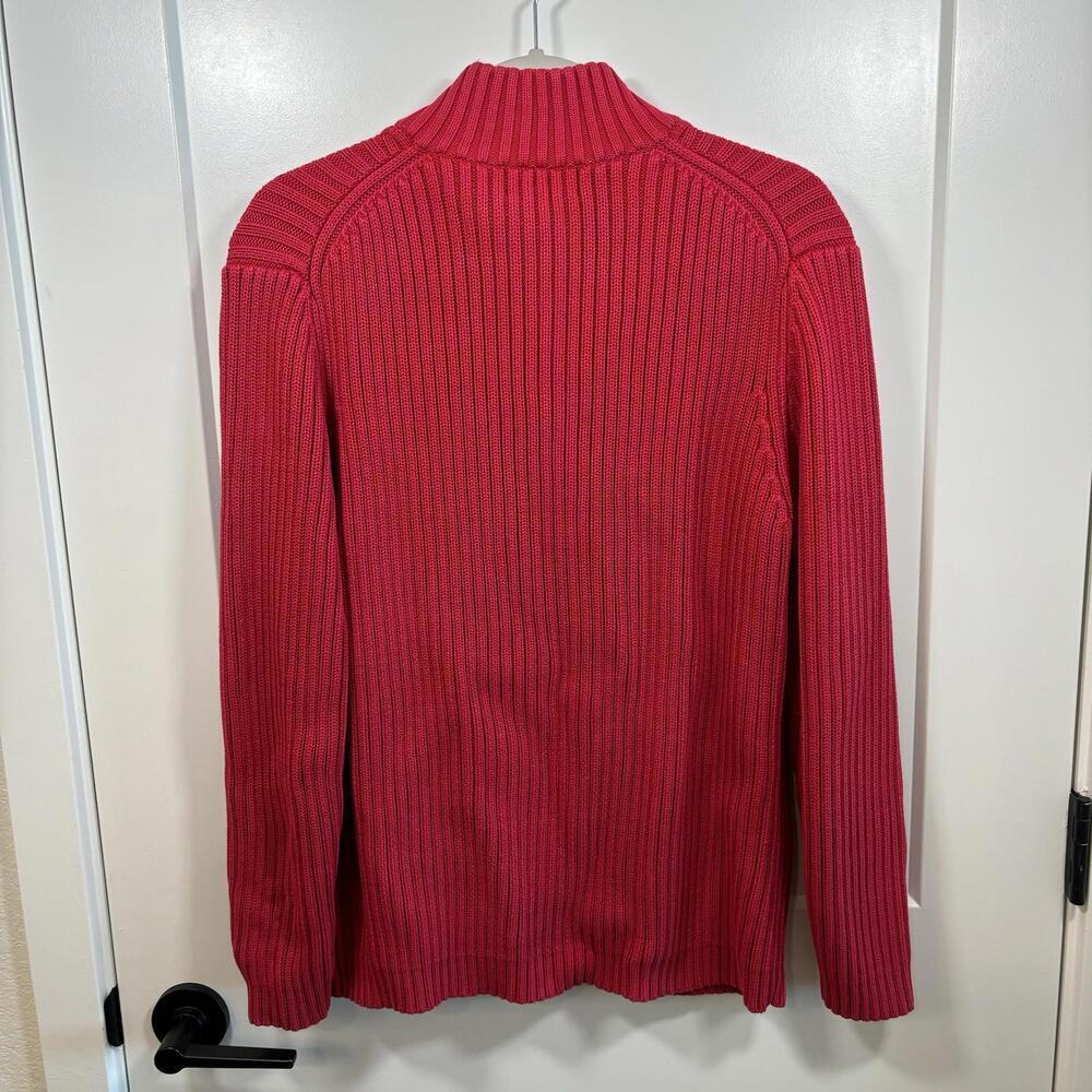 Vintage Lands End Cable Knit Sweater Holiday Cozy Old Money Nautical Size L - Picture 4 of 6
